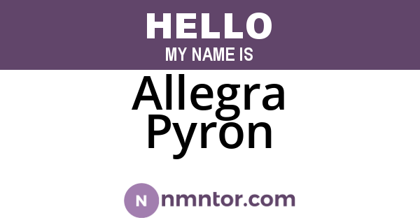 Allegra Pyron