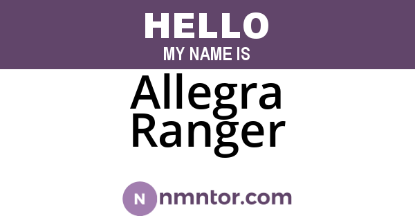 Allegra Ranger