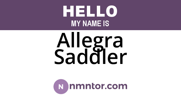 Allegra Saddler