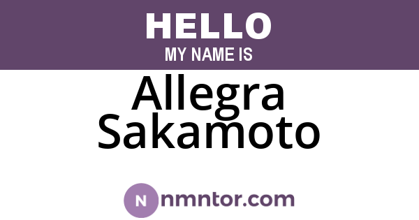 Allegra Sakamoto