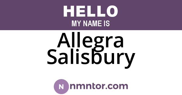 Allegra Salisbury