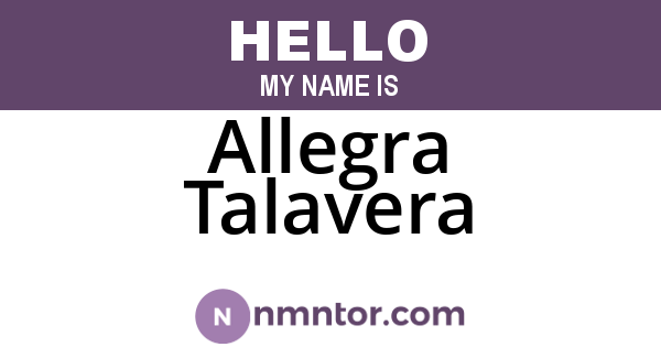 Allegra Talavera