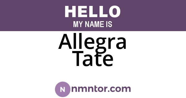 Allegra Tate