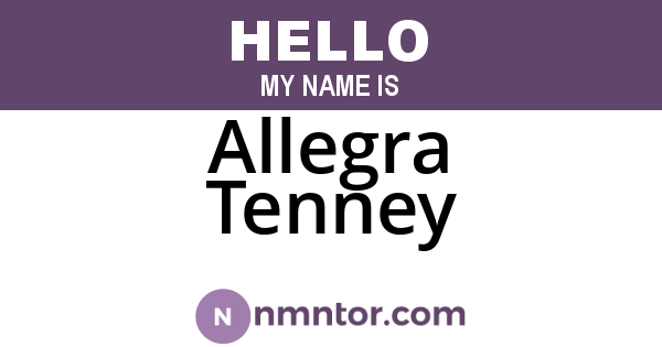 Allegra Tenney