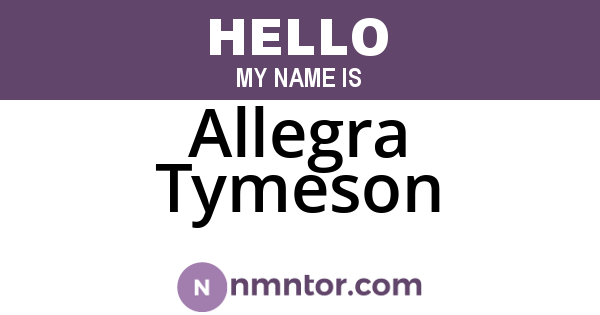 Allegra Tymeson
