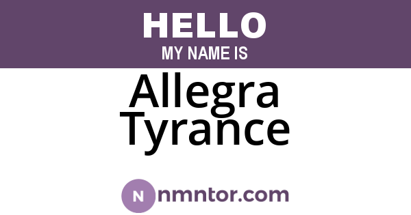 Allegra Tyrance