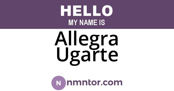 Allegra Ugarte