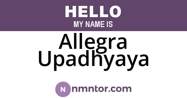 Allegra Upadhyaya