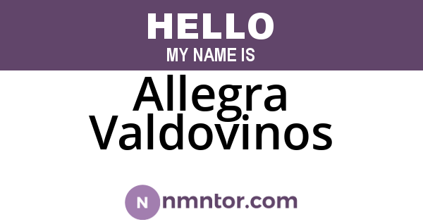 Allegra Valdovinos