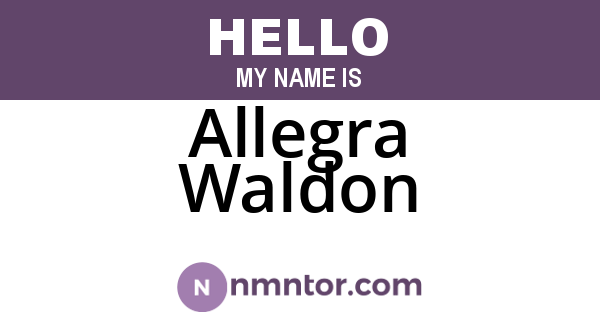 Allegra Waldon