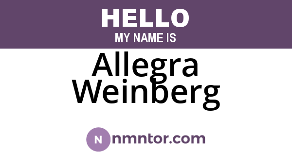 Allegra Weinberg