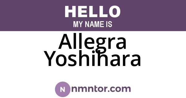 Allegra Yoshihara