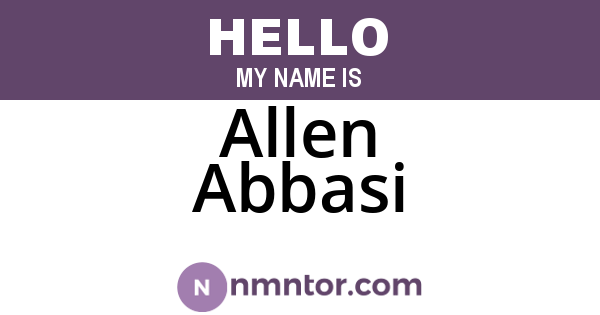Allen Abbasi
