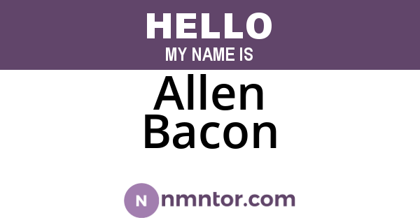 Allen Bacon