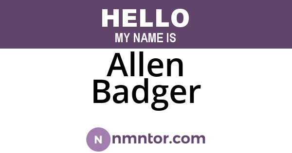 Allen Badger