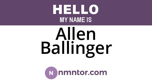 Allen Ballinger