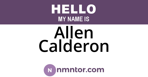 Allen Calderon