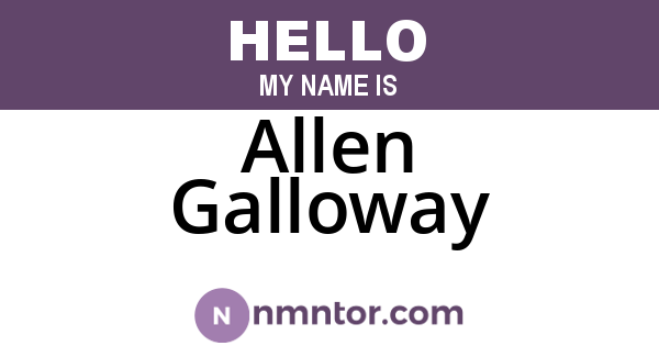 Allen Galloway