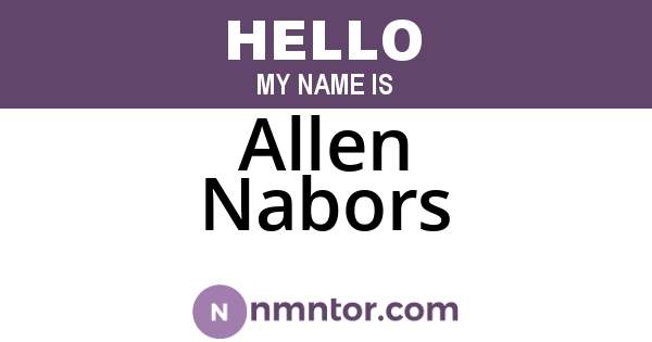 Allen Nabors