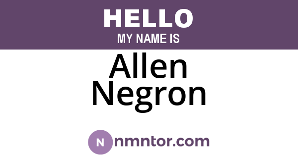 Allen Negron