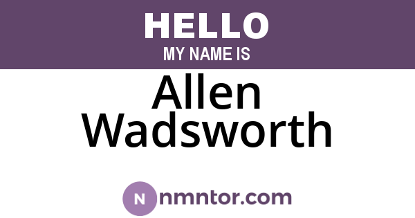 Allen Wadsworth