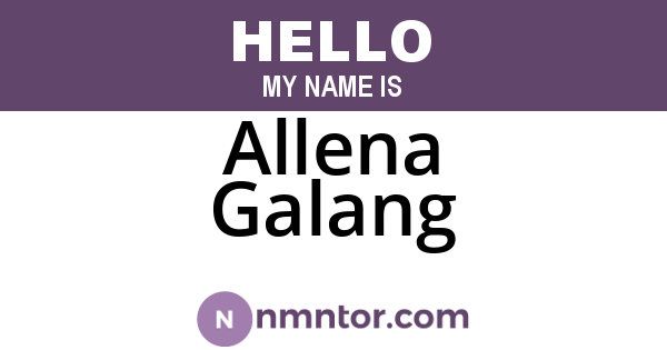 Allena Galang