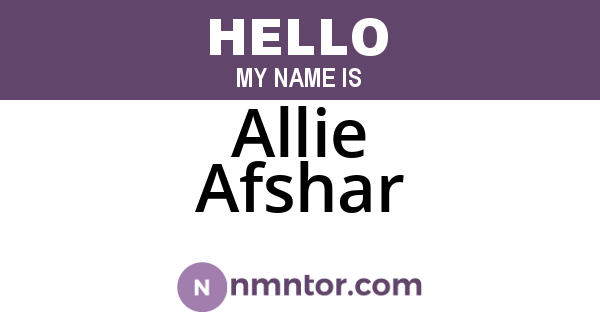 Allie Afshar