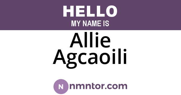 Allie Agcaoili