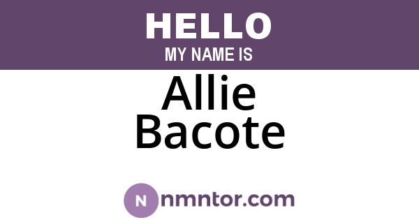 Allie Bacote