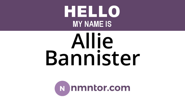 Allie Bannister