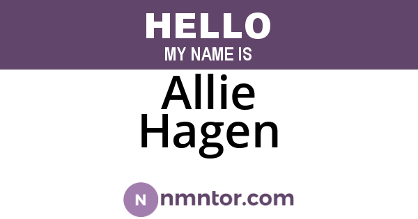 Allie Hagen