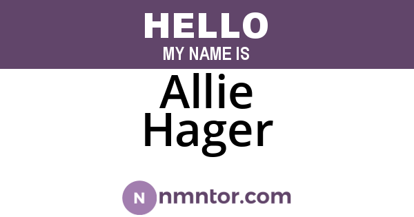 Allie Hager