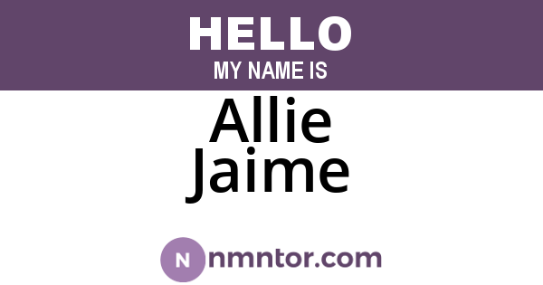 Allie Jaime