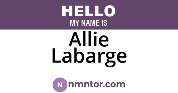 Allie Labarge