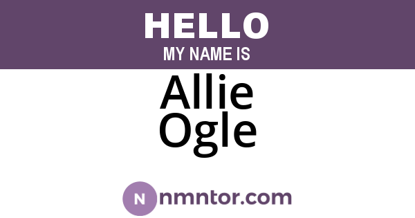 Allie Ogle