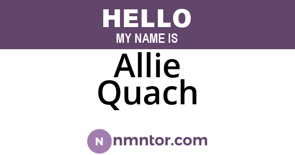 Allie Quach