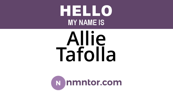 Allie Tafolla