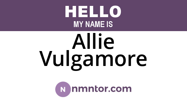 Allie Vulgamore