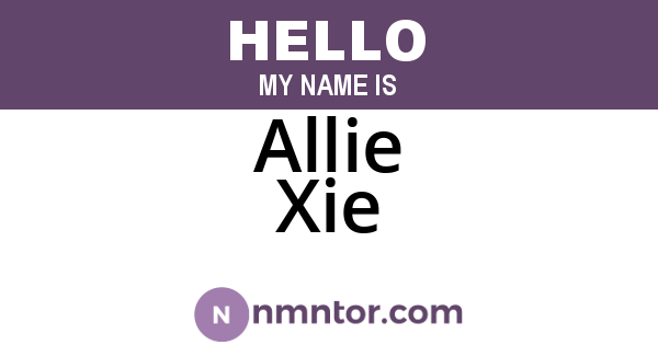 Allie Xie