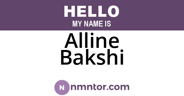 Alline Bakshi