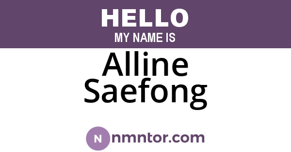 Alline Saefong