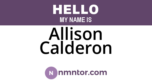 Allison Calderon