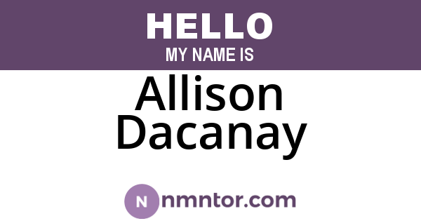 Allison Dacanay