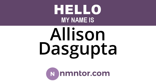 Allison Dasgupta
