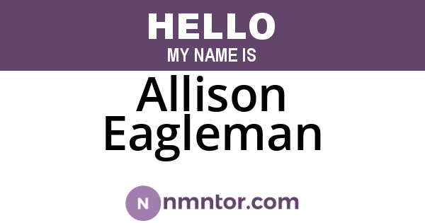 Allison Eagleman