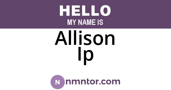 Allison Ip