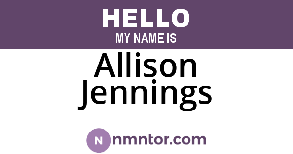 Allison Jennings