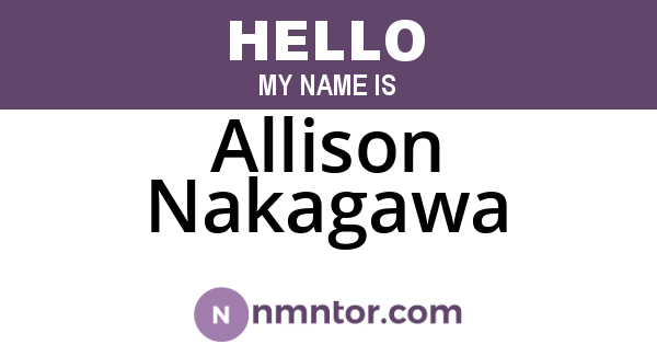 Allison Nakagawa