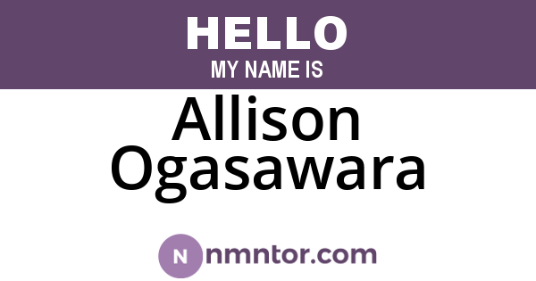 Allison Ogasawara