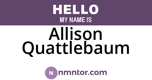 Allison Quattlebaum